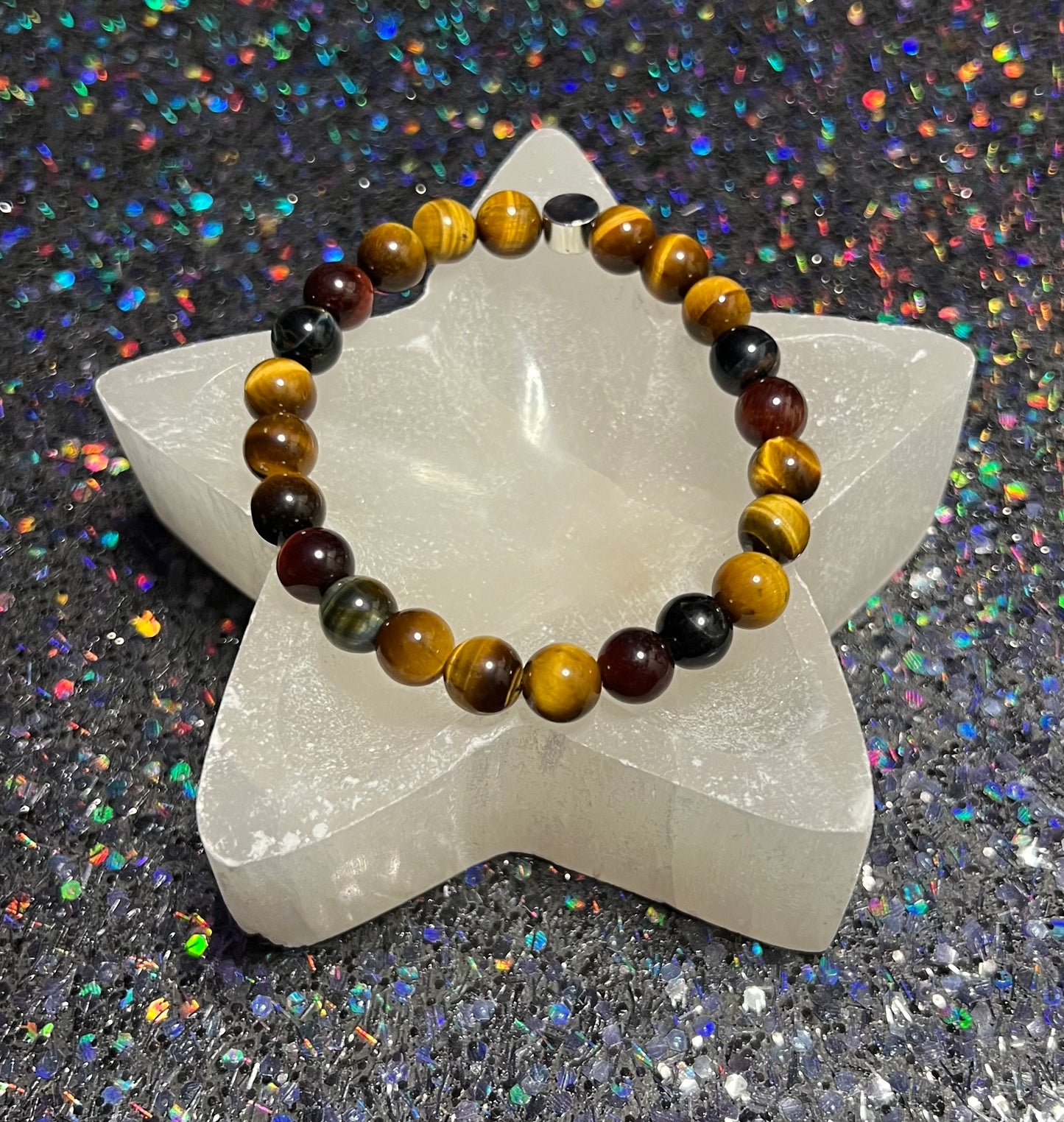 Animal Instincts - Yellow, Red and Blue Tigers Eye