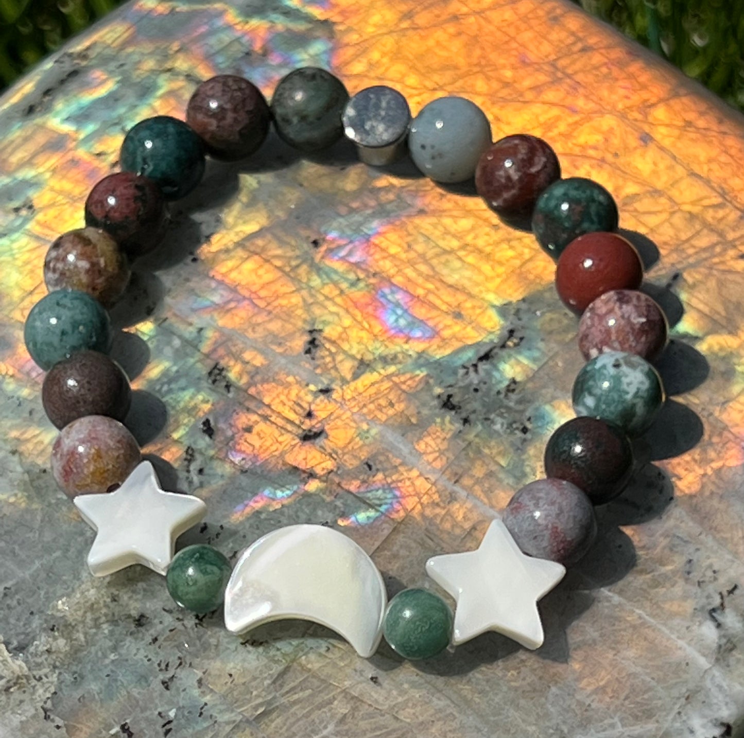 Tranquility - Ocean Jasper and Mother of Pearl