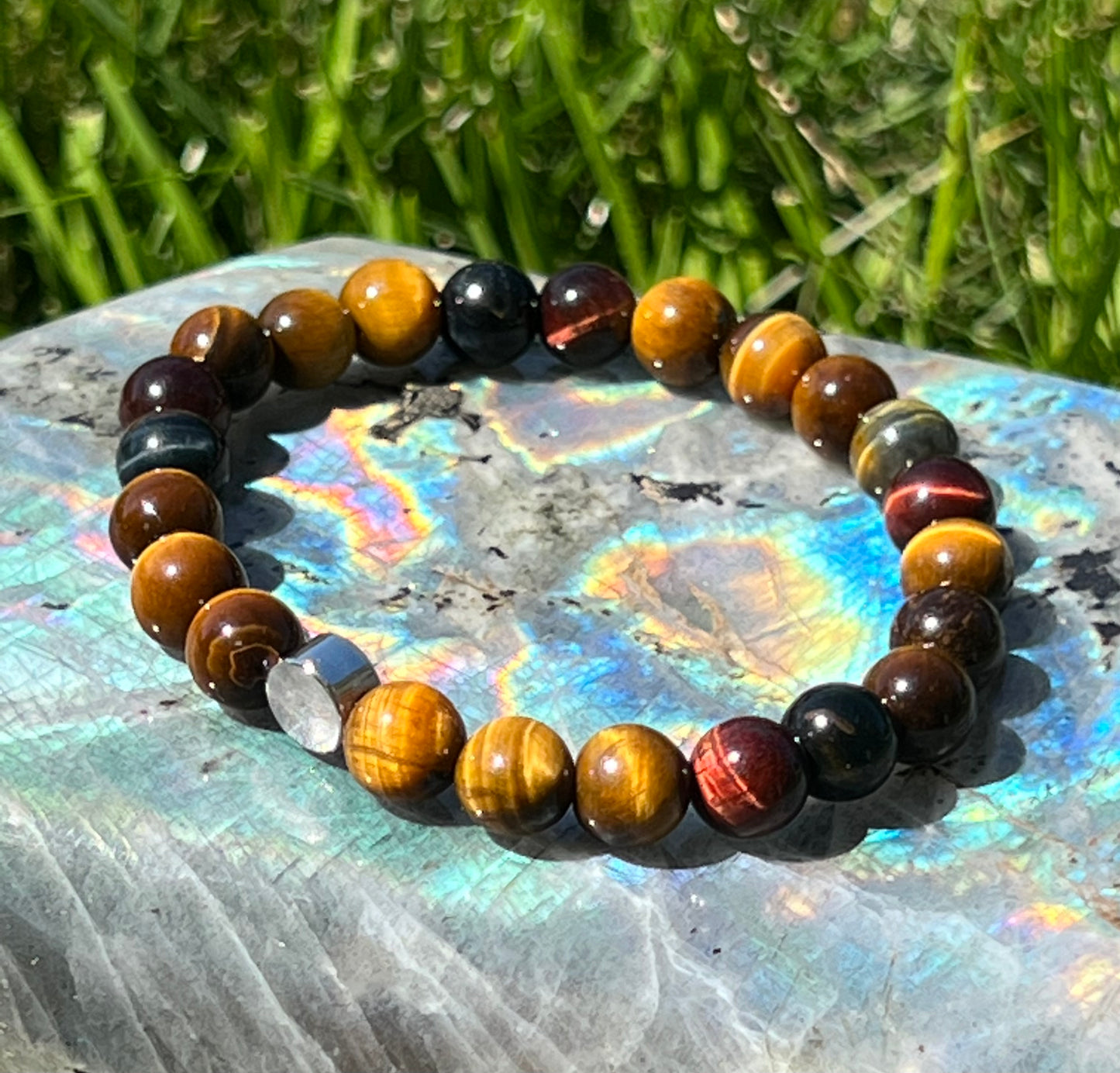 Animal Instincts - Yellow, Red and Blue Tigers Eye