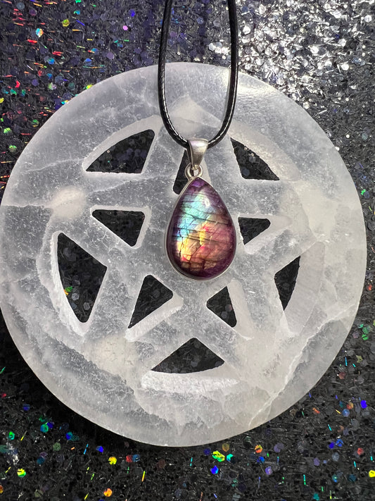 Labradorite Teardrop Pendant
