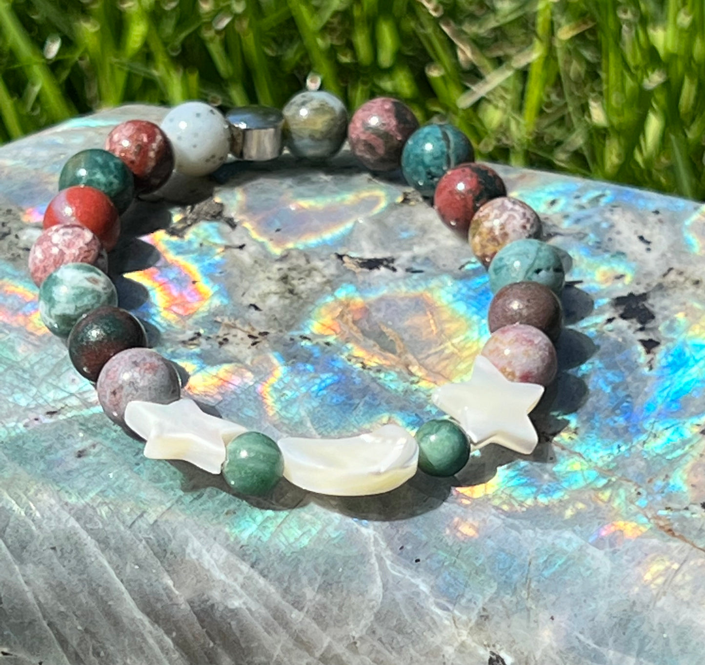 Tranquility - Ocean Jasper and Mother of Pearl